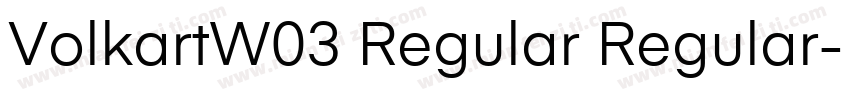 VolkartW03 Regular Regular字体转换